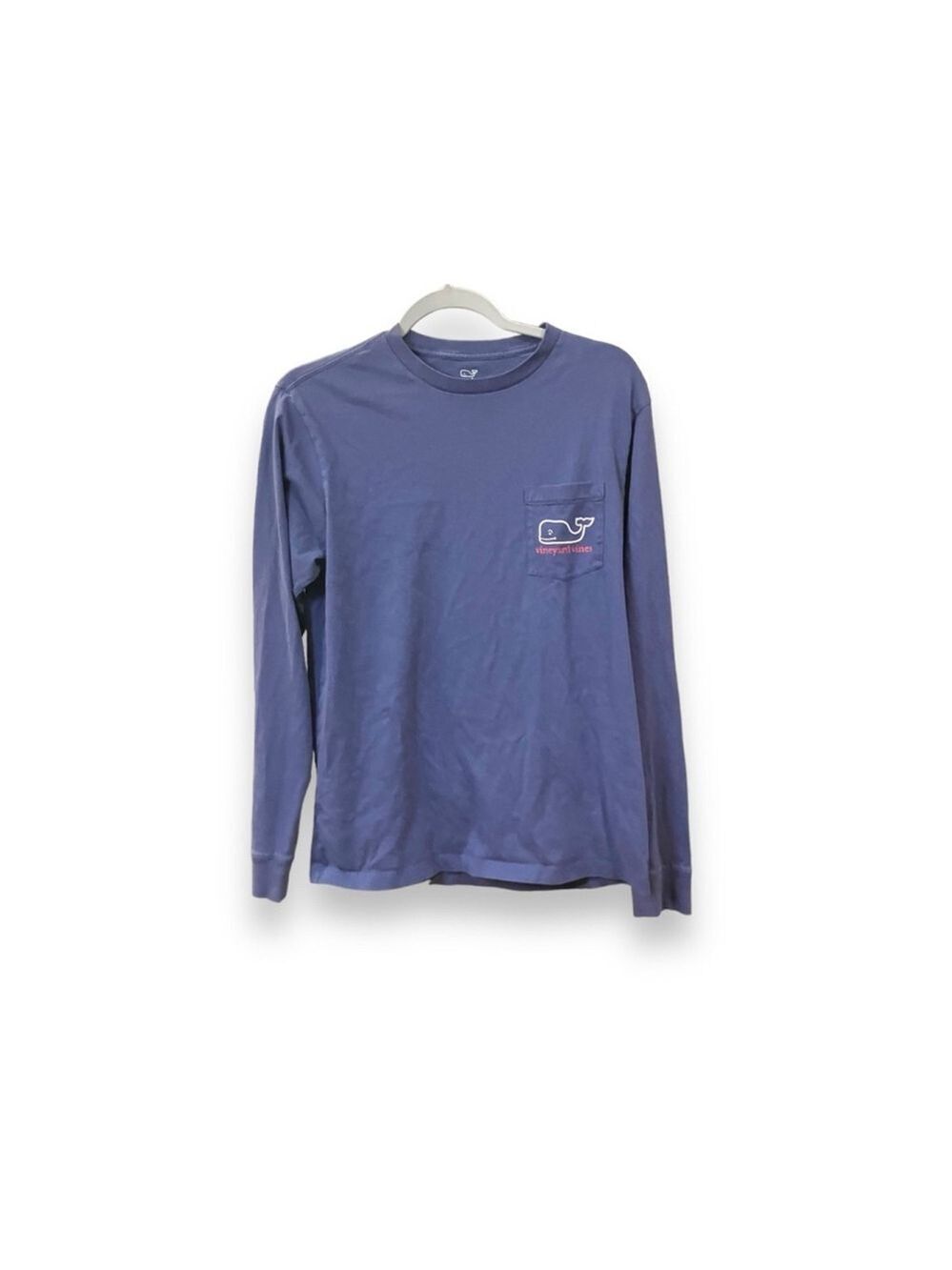 Men's Vineyard Vines Long Sleeve Cotton T-Shirt Size XS Blue Pink